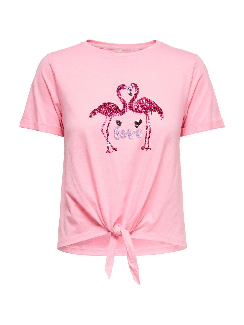 T-shirt Only Dora Rosa fenicottero 15346678 /Romance Rose ONLY 