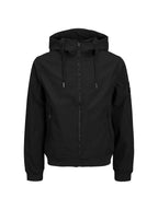 Giubbotto Jack & Jones Basic Nero in Softshell Nero con cappuccio 12236300 /Black JACK & JONES 