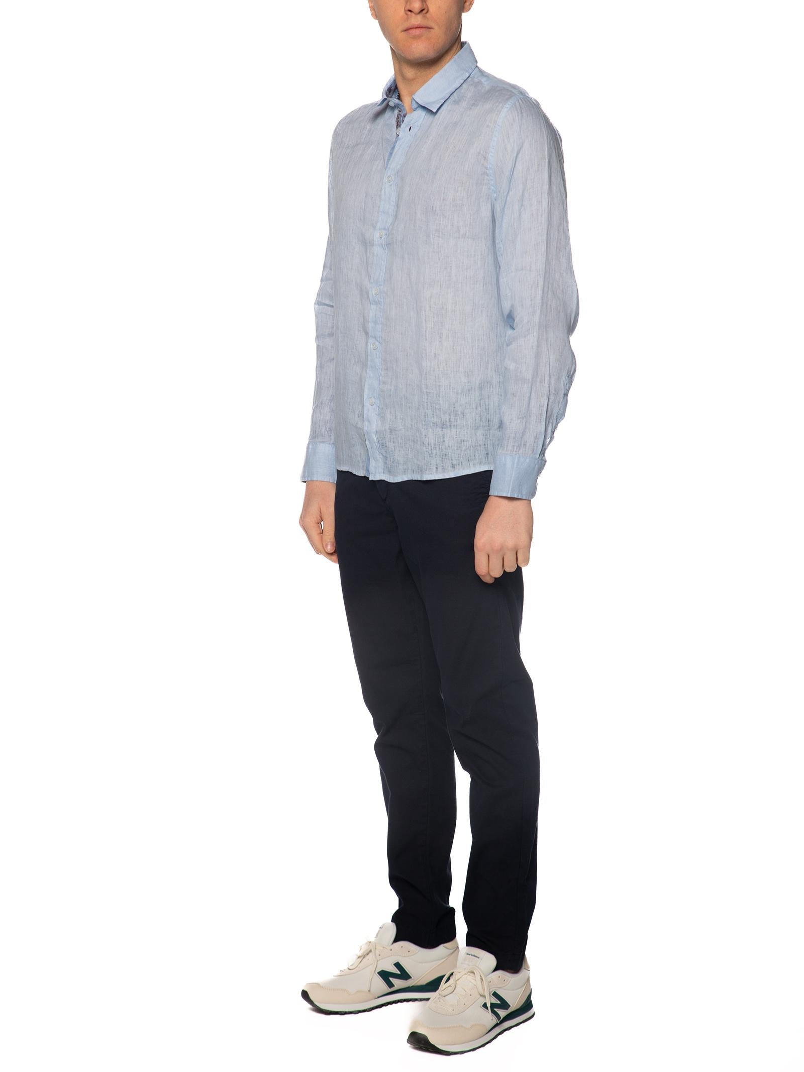 Camicia Seinse Celeste lino fiammato CE1091 CELESTE SEINSE 