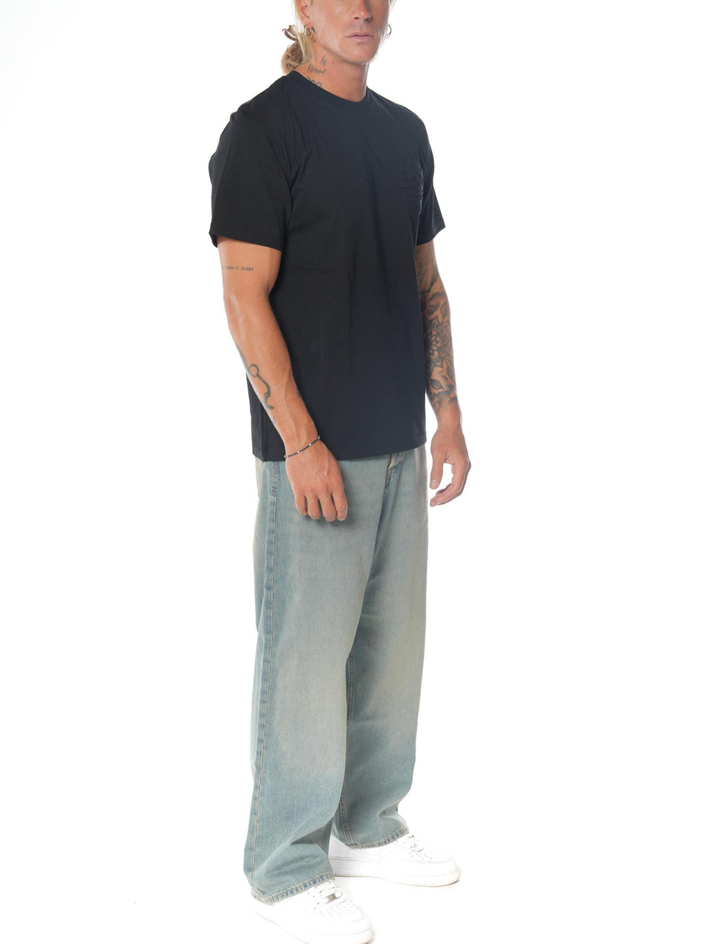 T-shirt DS2 Nero stampa rilievo FW25283 NERO DS2 