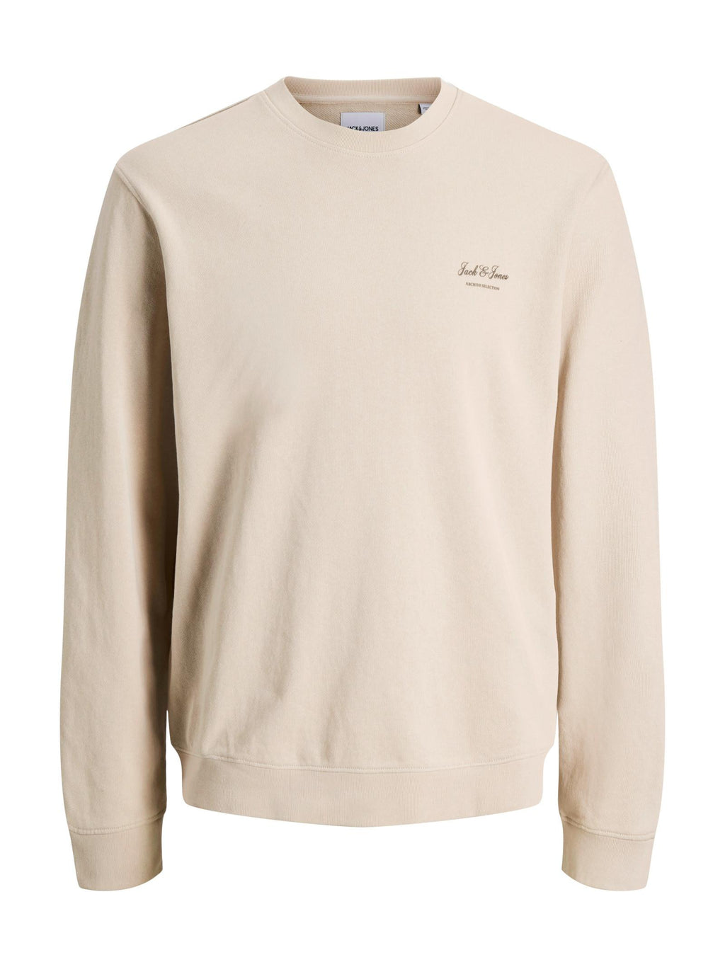 Felpa Jack & Jones Archive Beige girocollo 12287995 /Moonbeam JACK & JONES 