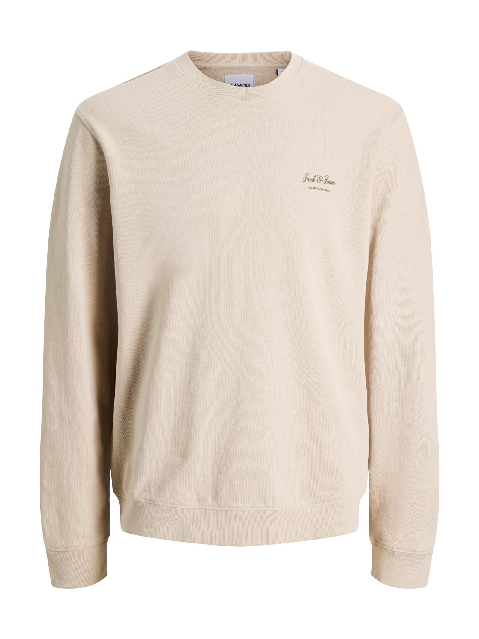 Felpa Jack & Jones Archive Beige girocollo 12287995 /Moonbeam JACK & JONES 
