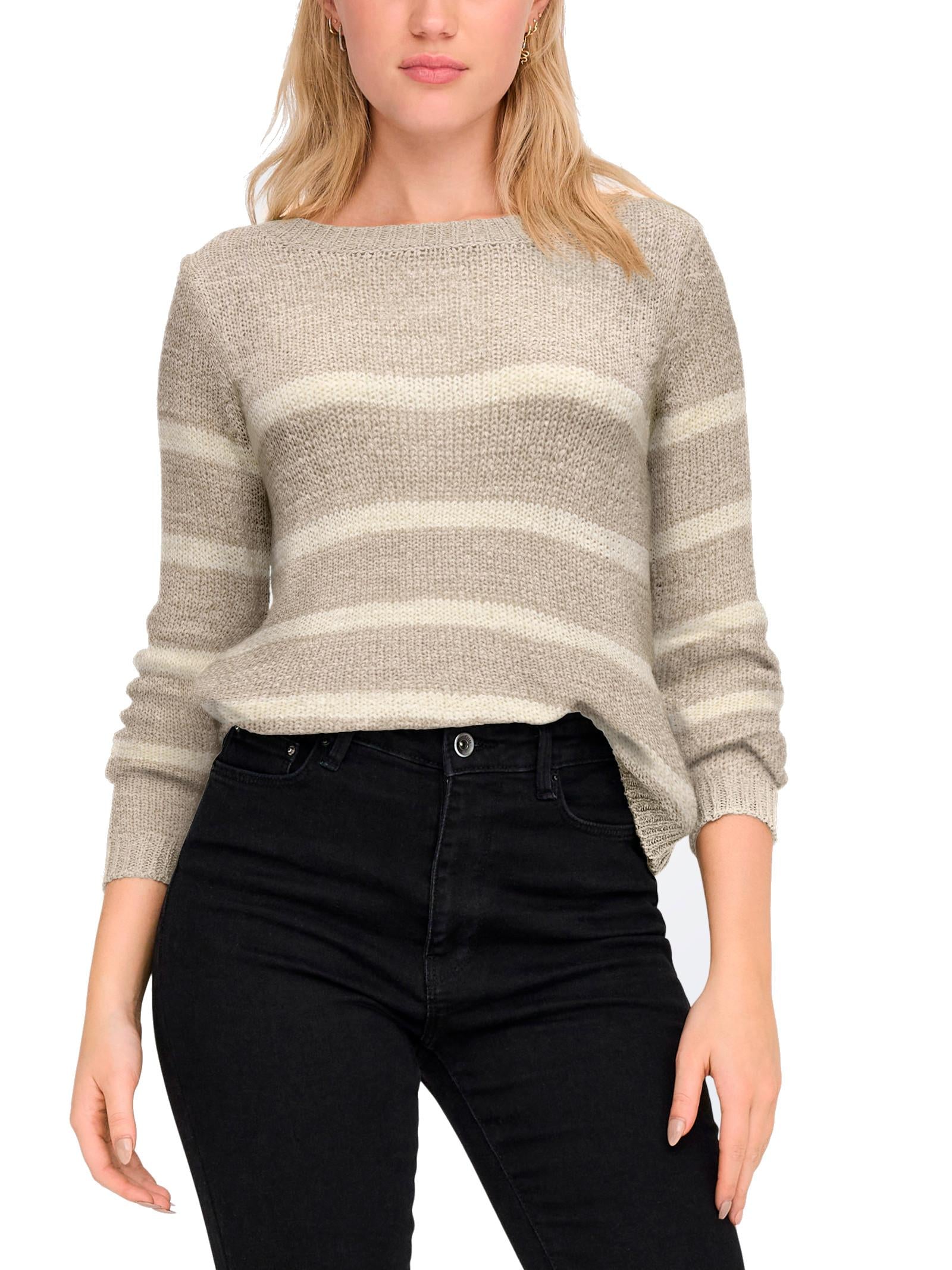 Maglia Only Beige Gina con lavorazione a maglia 15113356 /Simply Taupe ONLY 