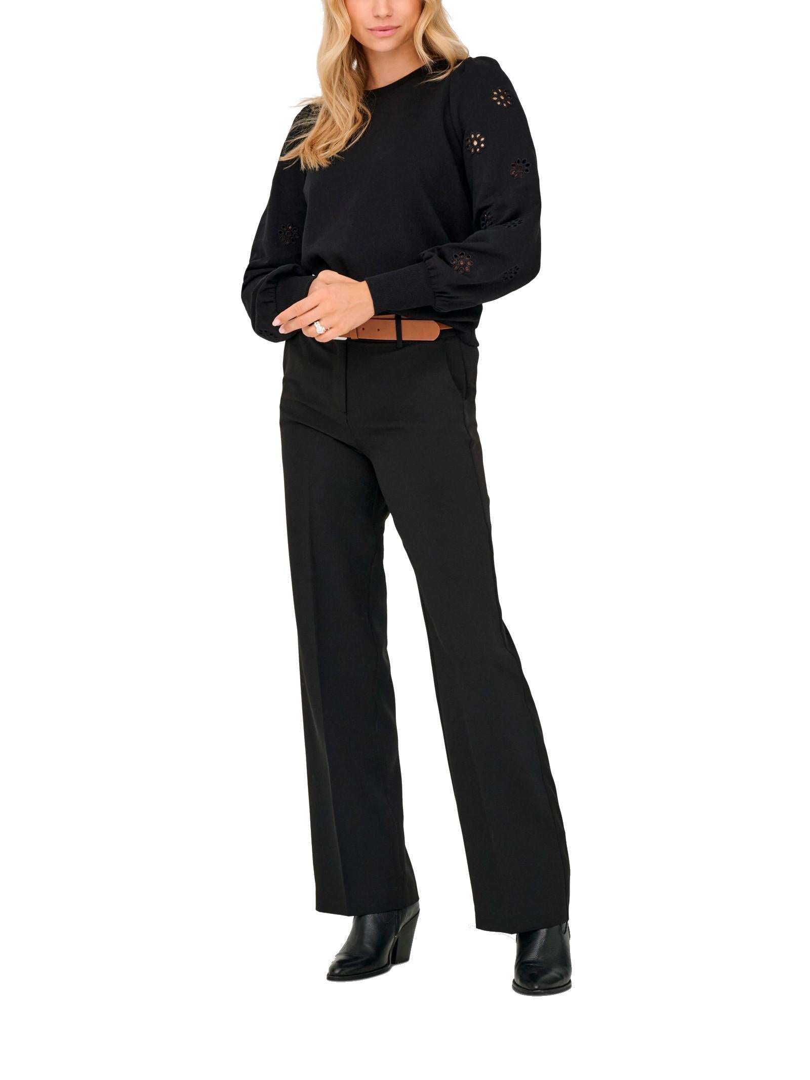 Felpa Only Femme Nero con ricamo 15315687 /Black ONLY 