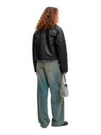 Bomber JJXX Cala Nero in ecopelle 12282020 /Black JJXX 