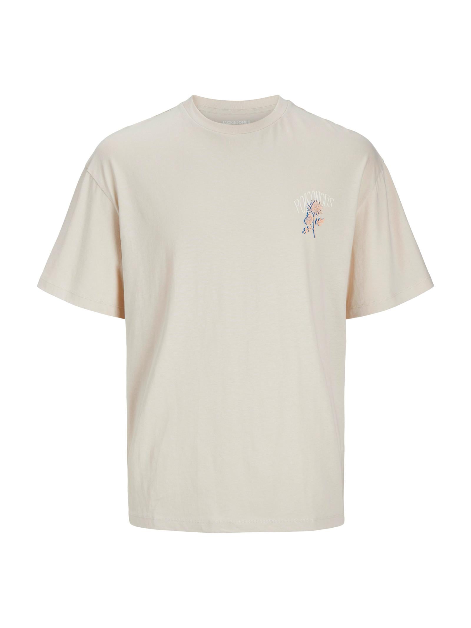 T-shirt Jack & Jones Charge Beige stampa 12269384 /Moonbeam JACK & JONES 