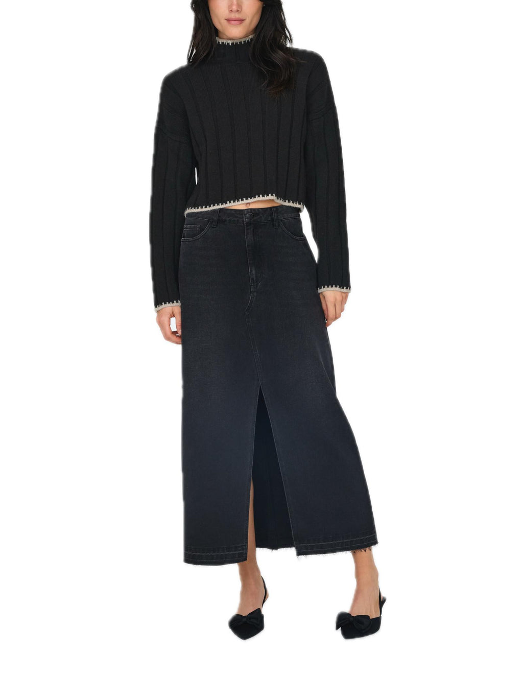Maglia Only Chick Nero collo alto 15329963 /Black ONLY 