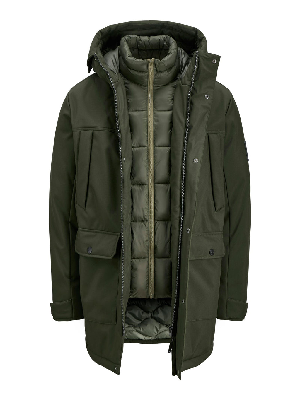 Parka Jack & Jones Finn Verde con cappuccio 12279243 /Rosin JACK & JONES 