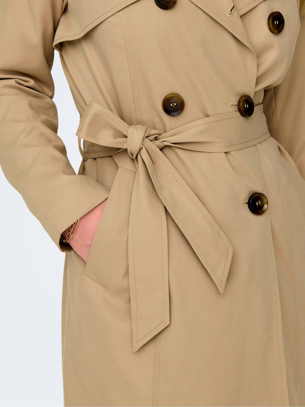 Trench Only Beige Valeria doppiopetto 15191821 /Ginger Root ONLY 