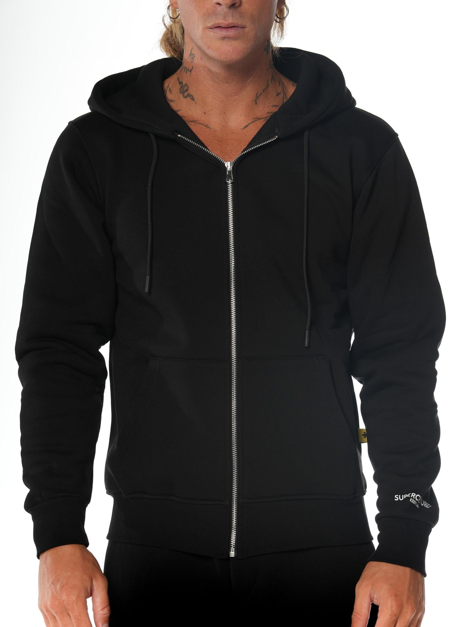 Felpa Superculture Nero zip cappuccio JUST NERO SUPERCULTURE 