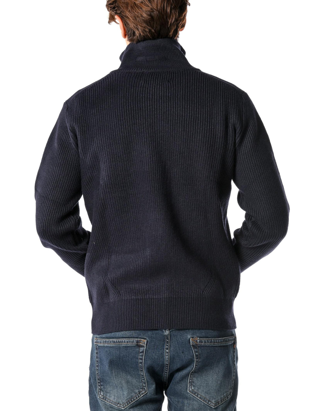 Cardigan Gianni Lupo Blu zip e tasche GL35051 BLU GIANNI LUPO 