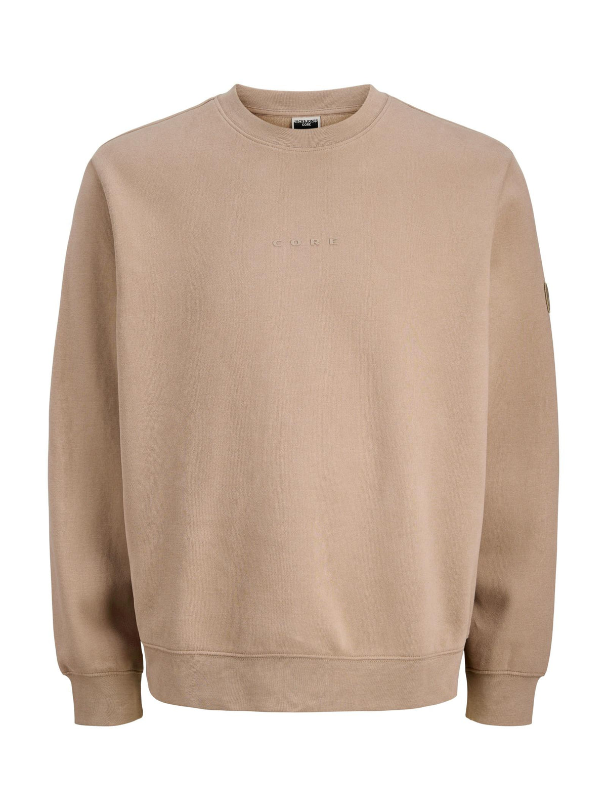 Felpa Jack & Jones Point Beige con badge 12285667 /Desert Taupe JACK & JONES 