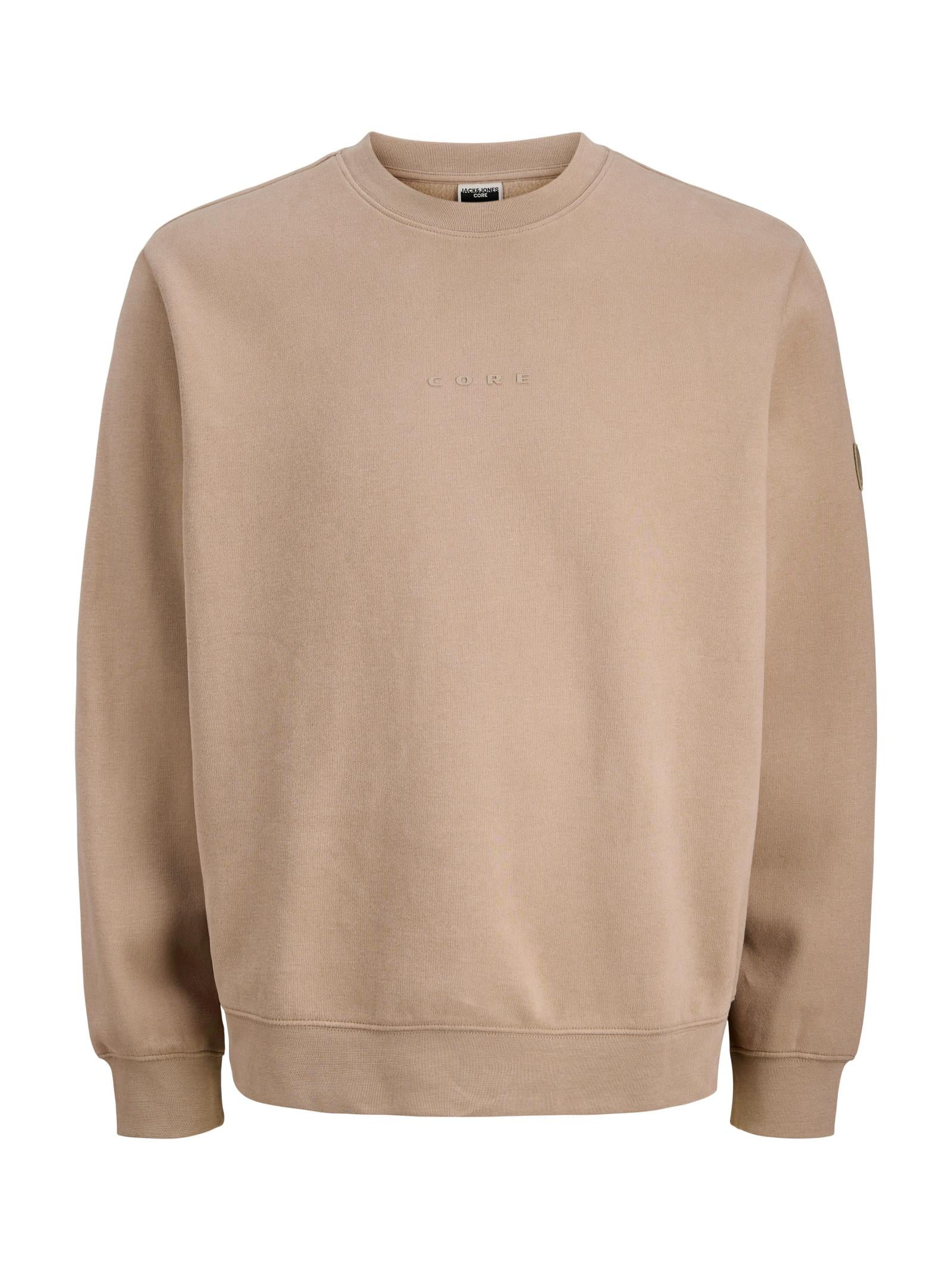 Felpa Jack & Jones Point Beige con badge 12285667 /Desert Taupe JACK & JONES 