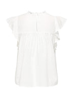 T-shirt Only Bianco Katti volant 15337637 /Cloud Dancer ONLY 