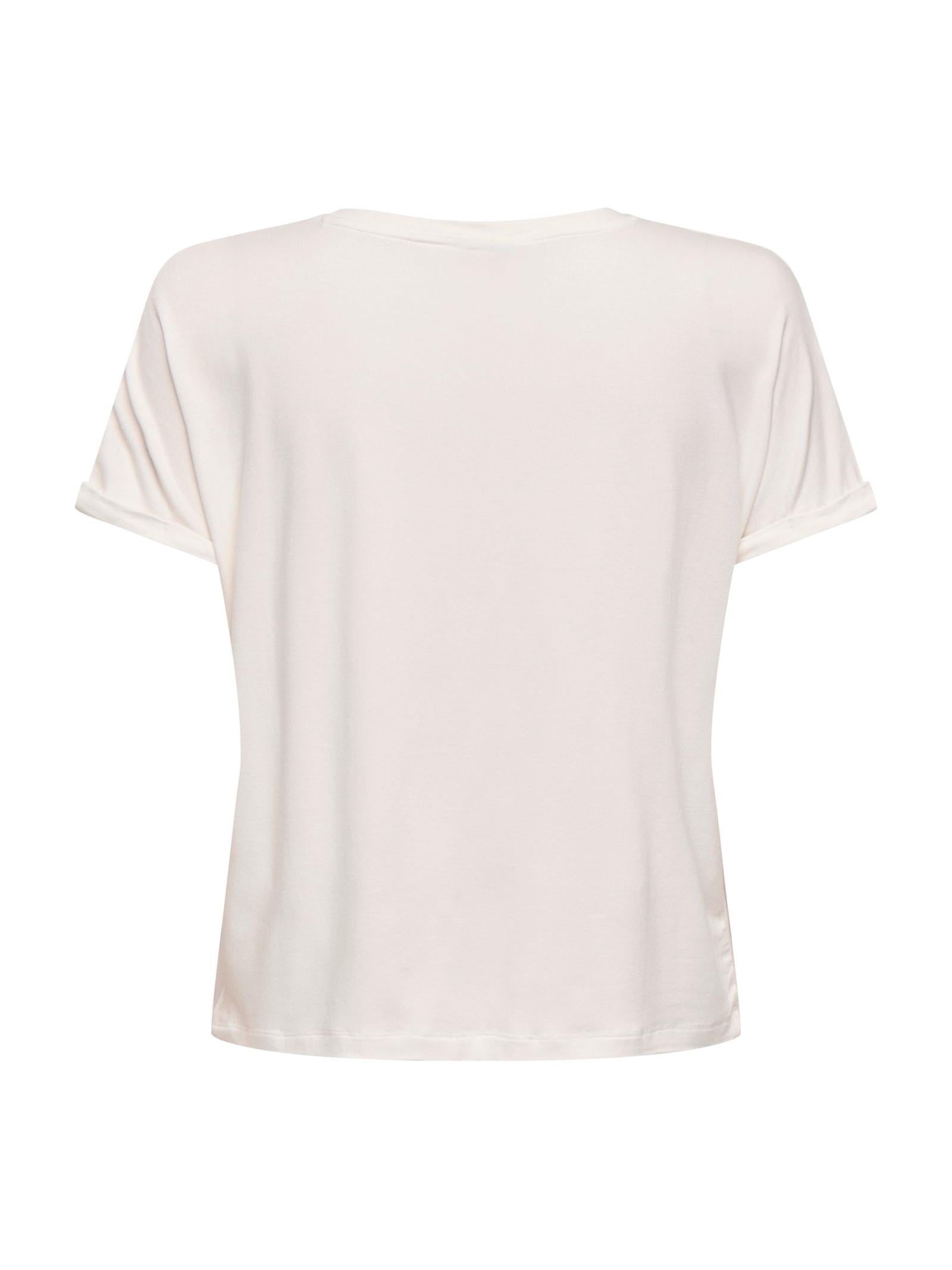 T-shirt JDY Sissy Bianco con scollo a V 15364526 /Cloud Dancer JDY 