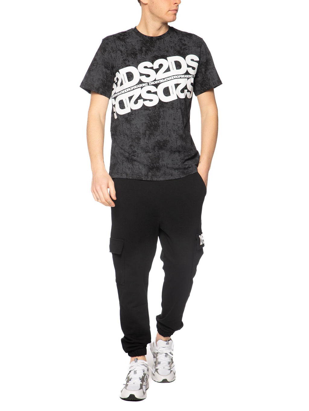 T-shirt DS2 Nero Stone girocollo SS26264 NERO DS2 