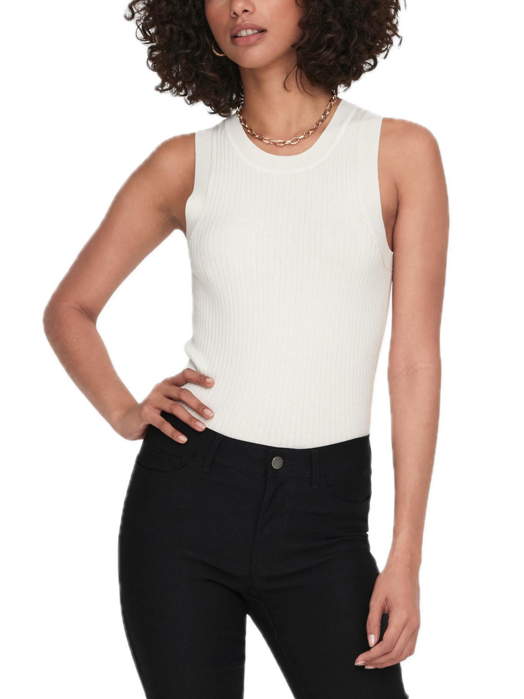 Top JDY Bianco smanicato 15287501 /Cloud Dancer JDY 