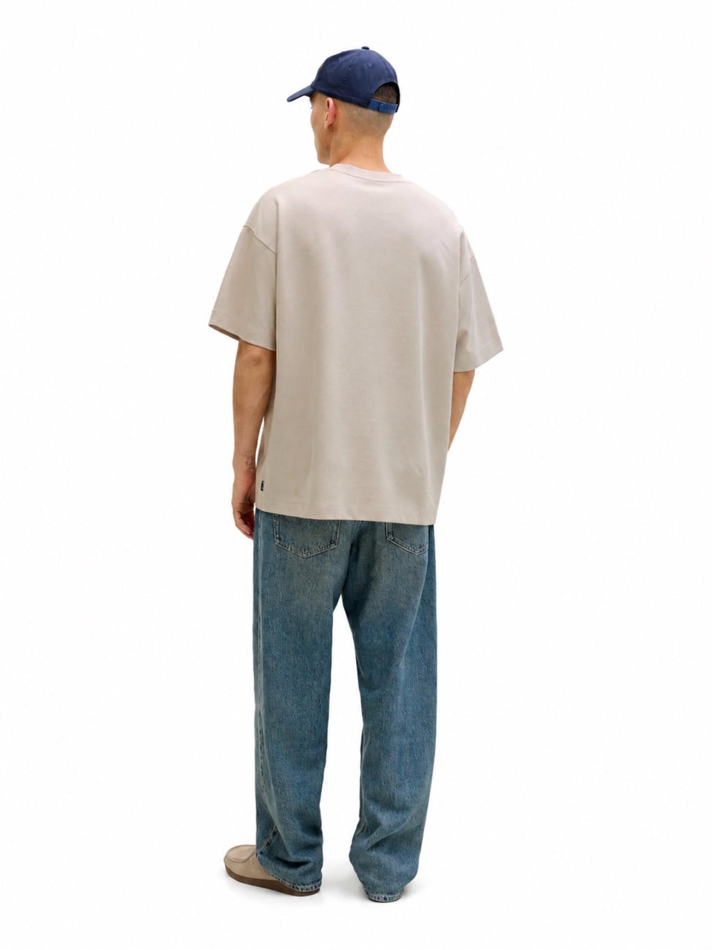 T-shirt Jack & Jones Barron Beige oversize 12298906 /Moonbeam JACK & JONES 