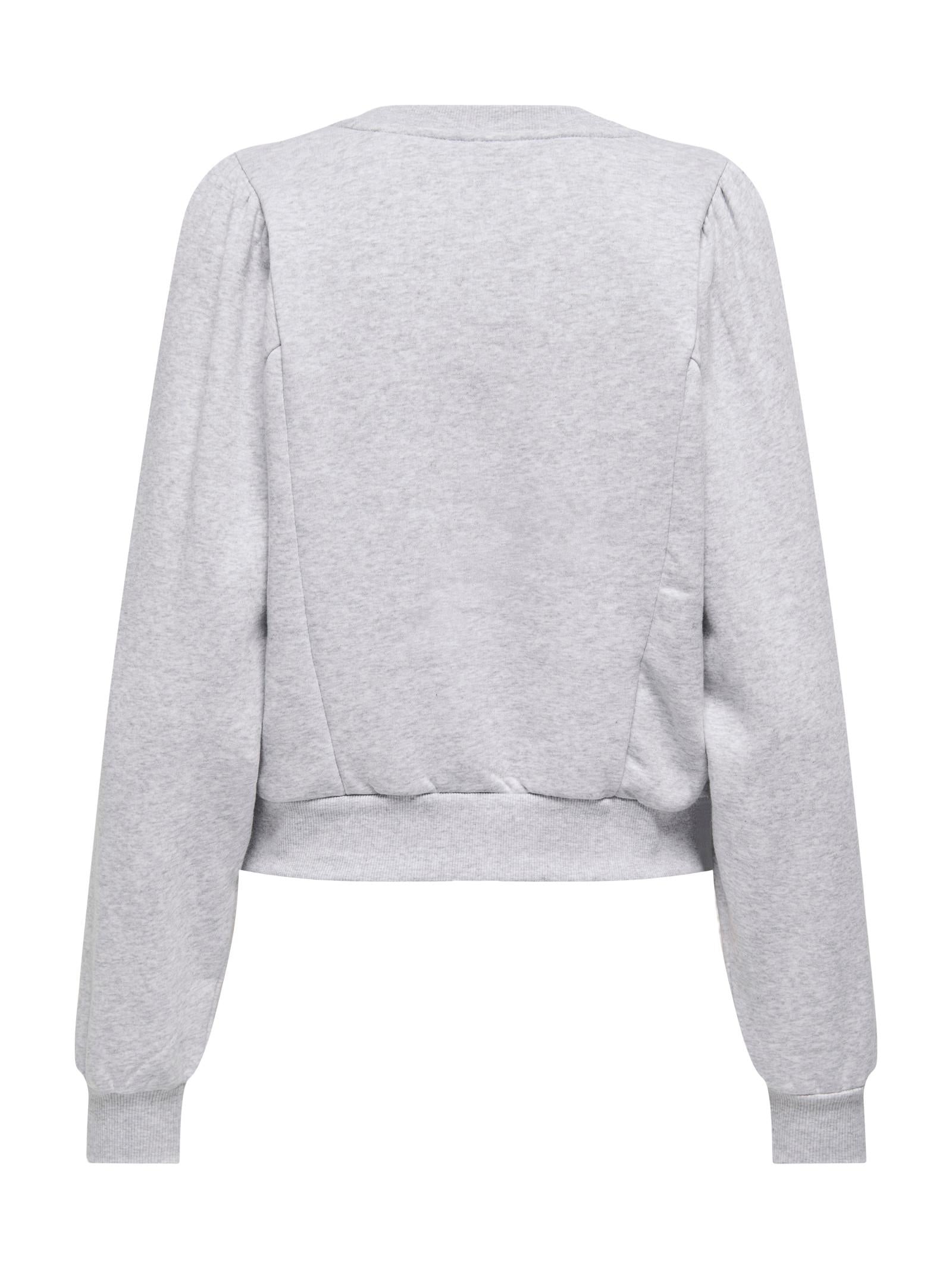 Felpa Only Leah Grigio girocollo 15358371 /Light Grey Melange ONLY 