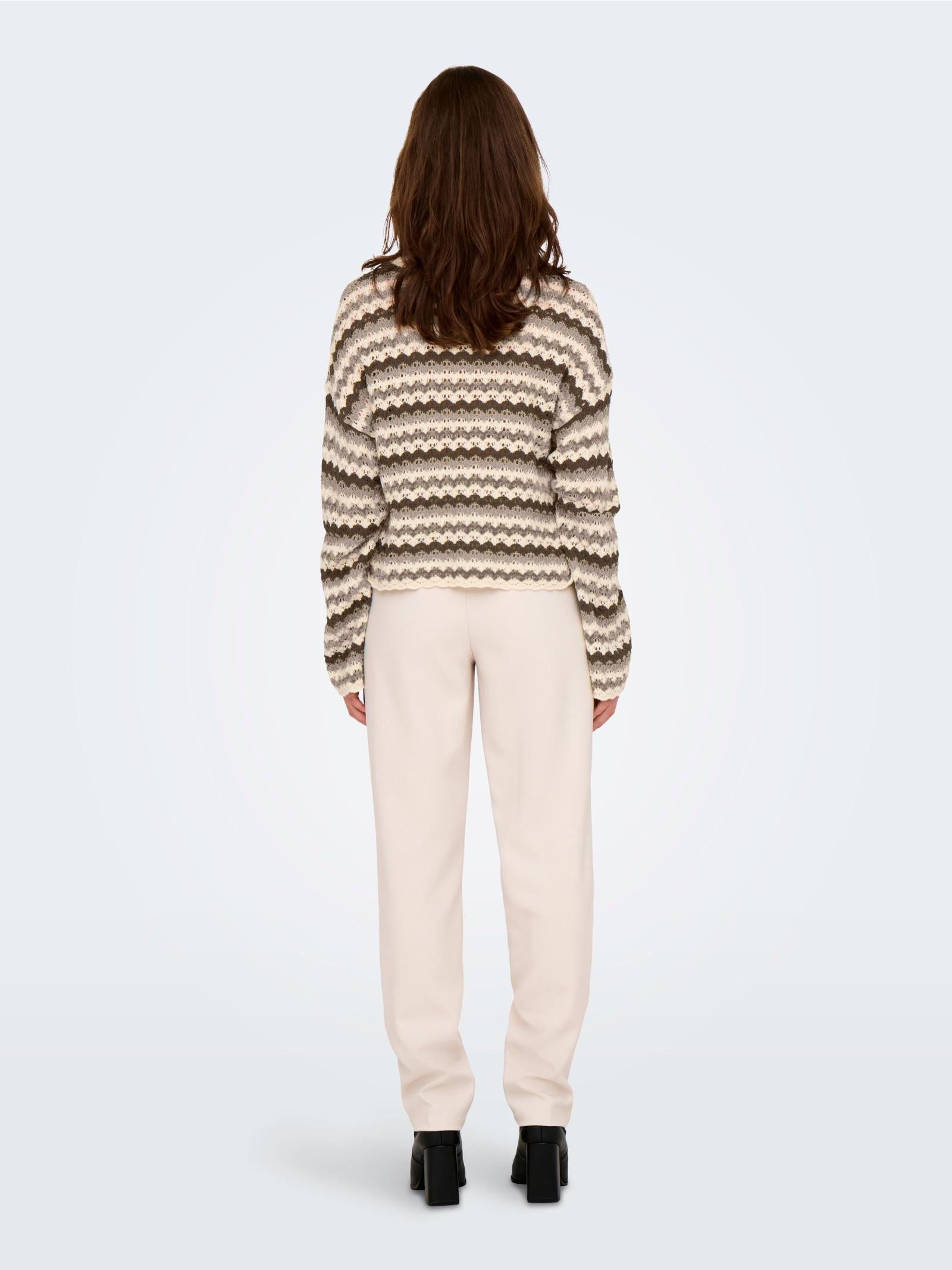 Maglia Only Marrone Asia cropped 15339609 /Feather Birch ONLY 