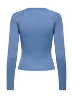 Maglia JDY Plum Azzurro  in lurex 15330569 /Ultramarine JDY 