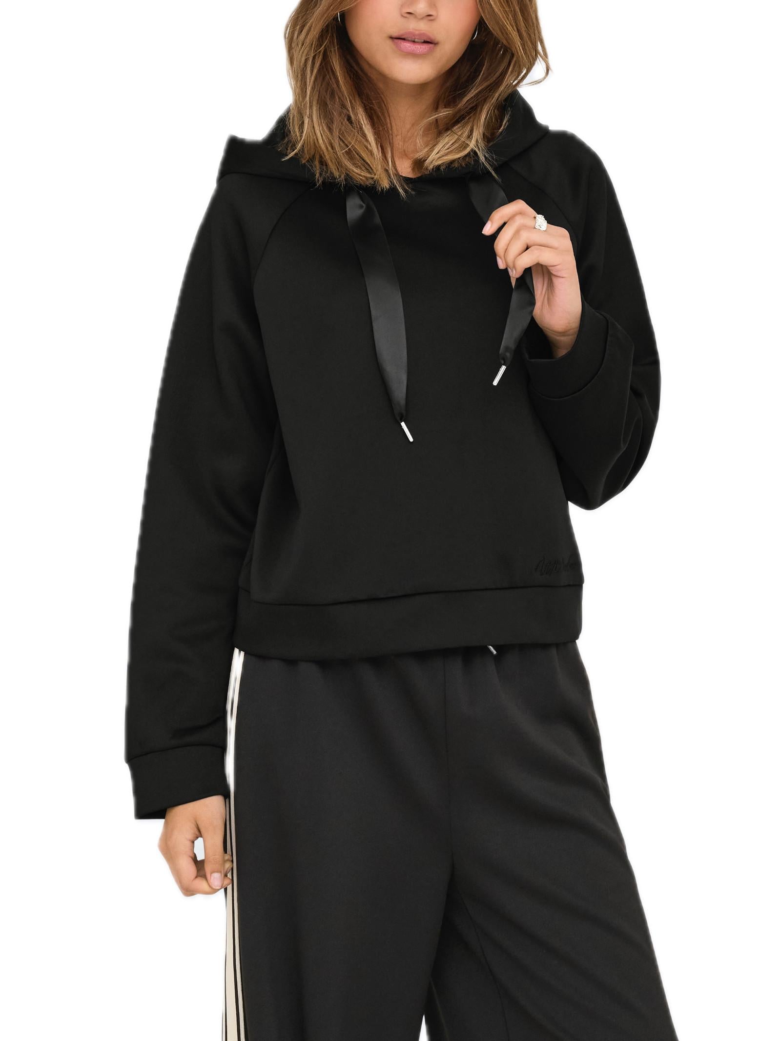 Felpa Only Lue Nero con cappuccio 15352757 /Black ONLY 