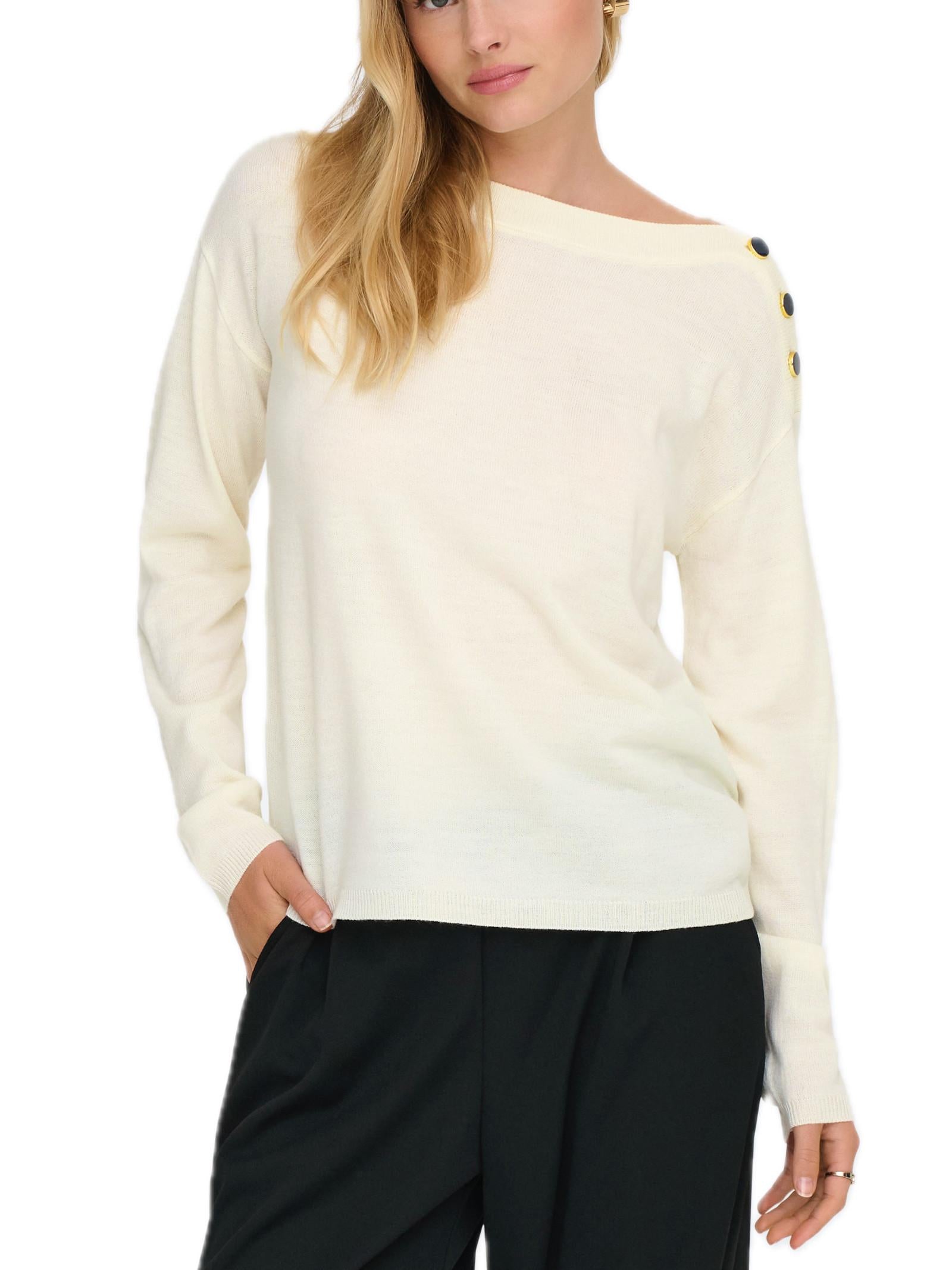 Maglia JDY Laura Panna con bottoni 15366136 /Eggnog JDY 