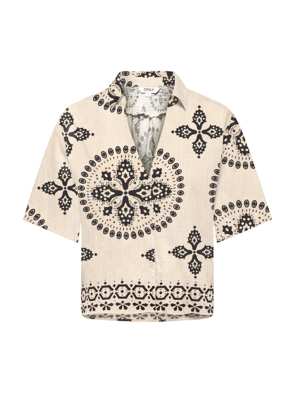 Camicia Only Panna Nero Izzy fantasia 15373618 /Black Cloud Dancer ONLY 