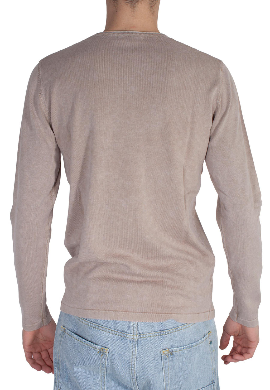 Maglia Gianni Lupo Sabbia girocollo