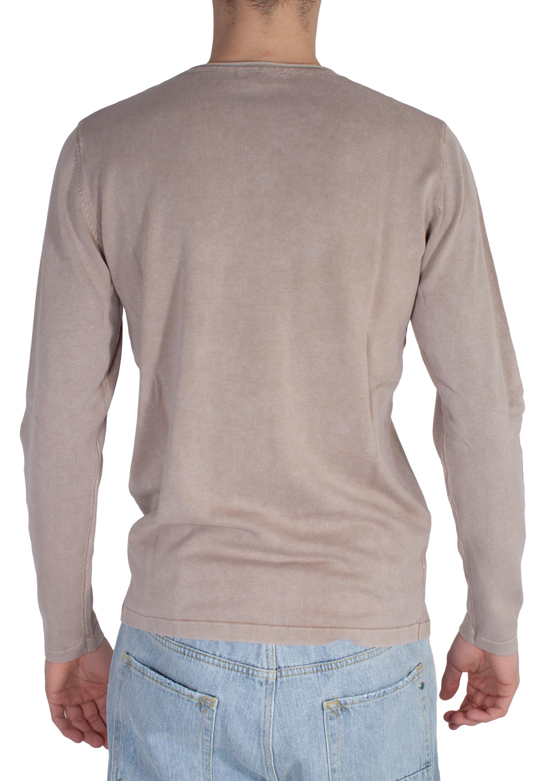 Maglia Gianni Lupo Sabbia girocollo