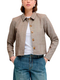 Giacca JJXX Cooper Fango con colletto 12287944 /Coriander JJXX 