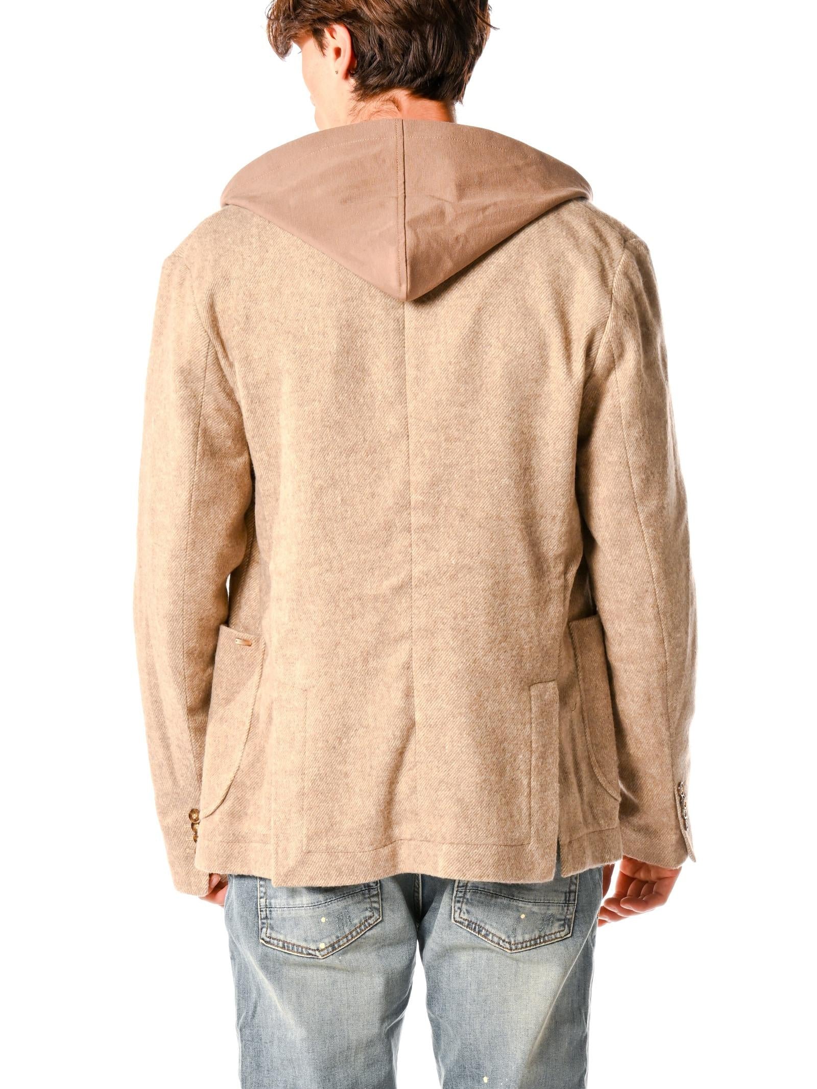 Giacca Gianni Lupo Beige con cappuccio GN21806 BEIGE GIANNI LUPO 