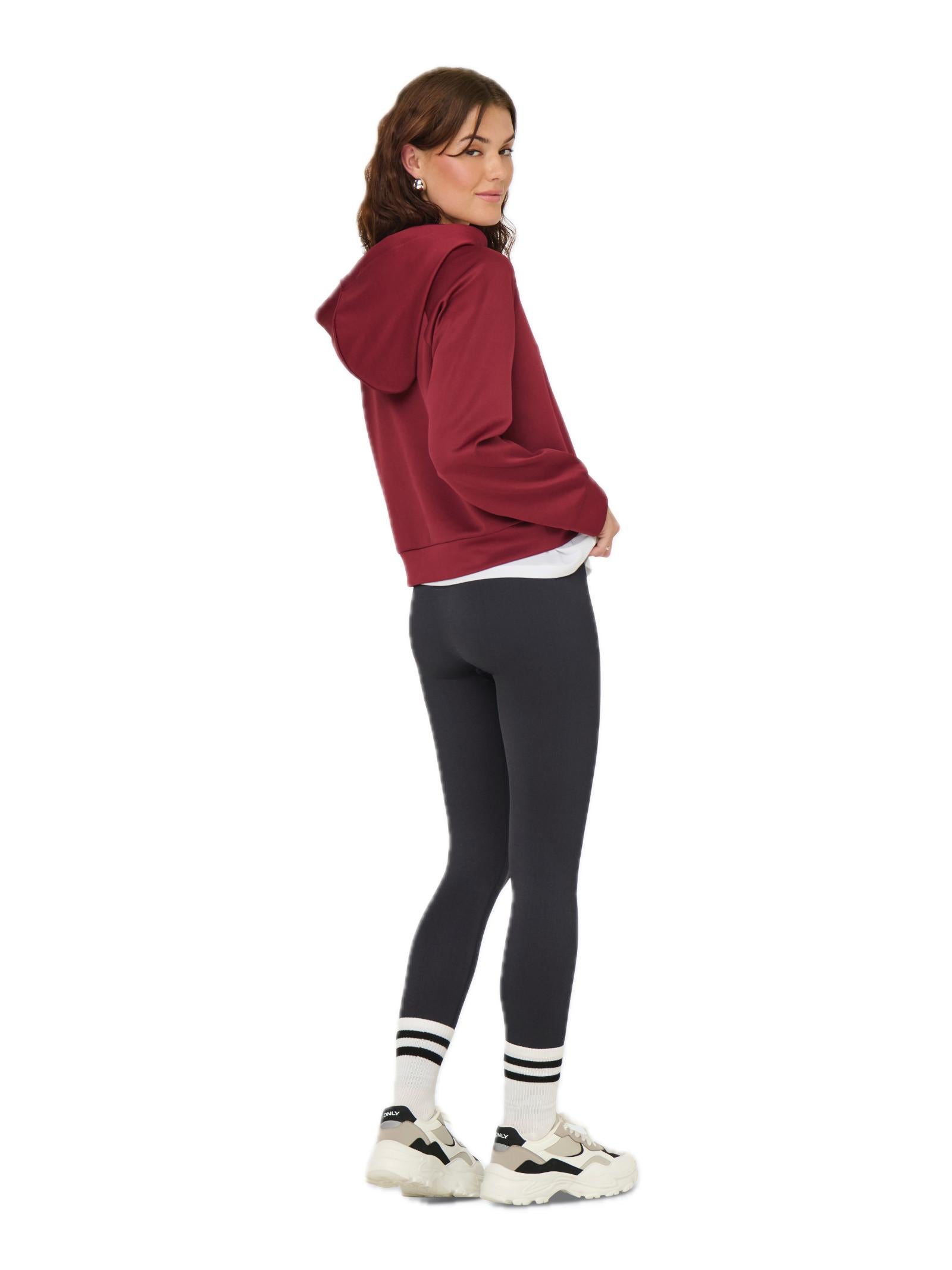 Felpa Only Lue Bordeaux con cappuccio 15352757 /Cabernet ONLY 