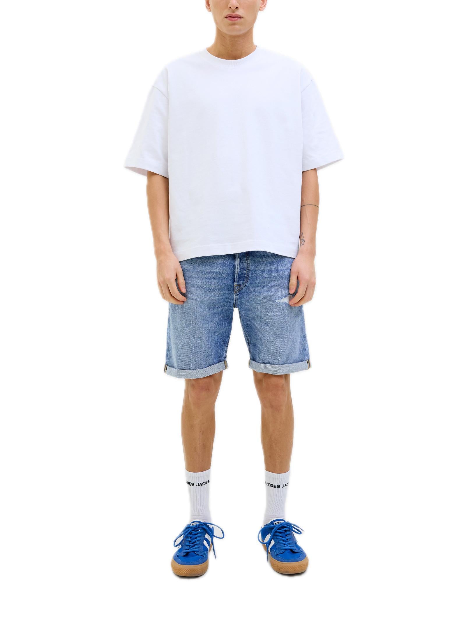 Bermuda Jack & Jones Blue Denim Rick strappi 12269612 /Blue Denim JACK & JONES 