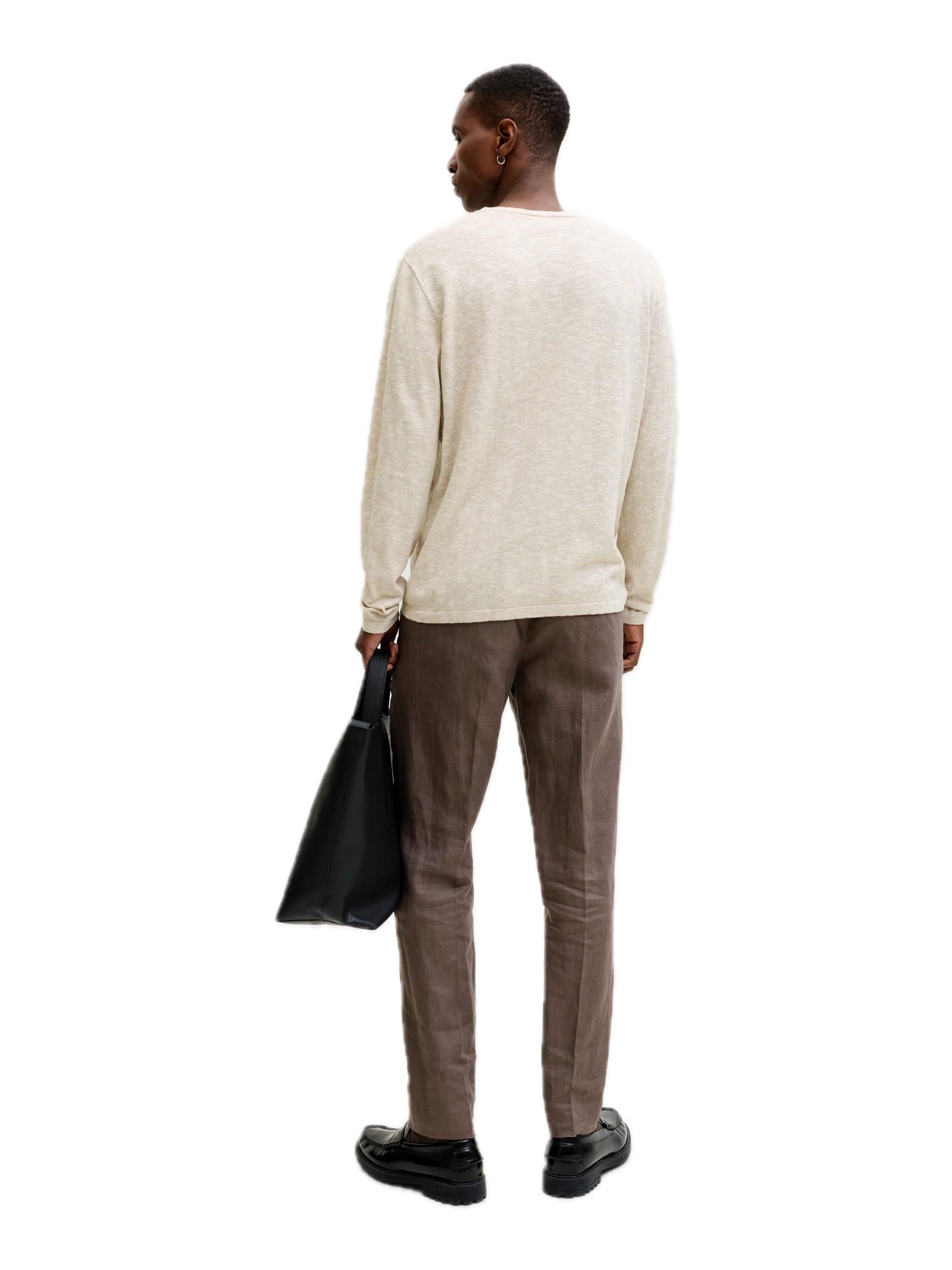 Maglia Jack & Jones Summer Beige melange girocollo leggera 12269631 /String JACK & JONES 