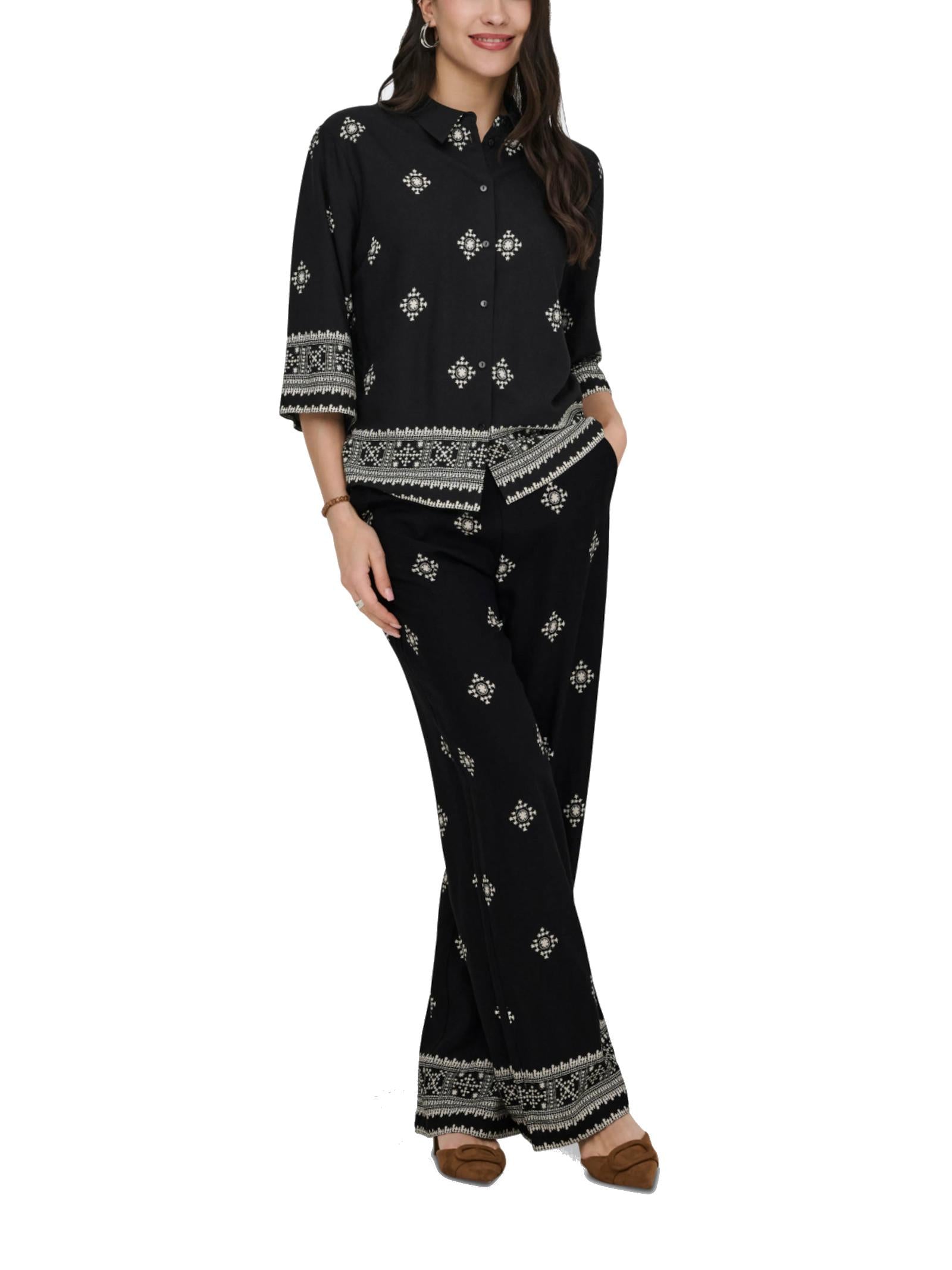 Pantalone JDY Maggie Nero fantasia 15351581 /Black JDY 