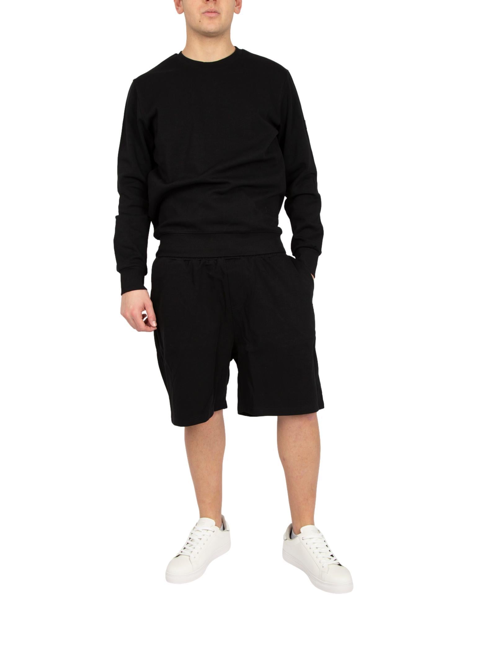 Bermuda Gianni Lupo Nero basic in felpa GL2127F BLACK GIANNI LUPO 