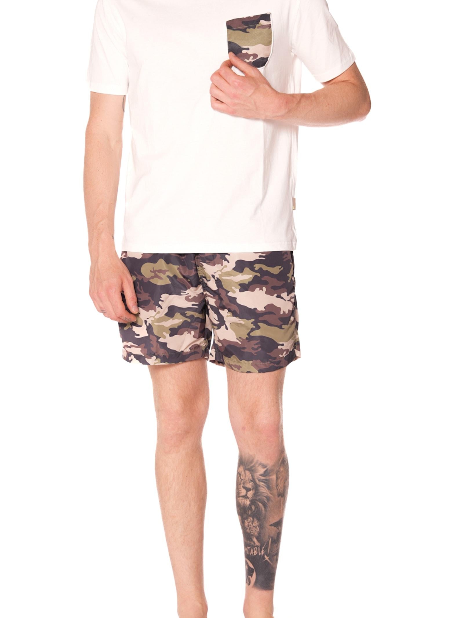 T-shirt Gianni Lupo Bianco con taschino camouflage GL644W WHITE GIANNI LUPO 