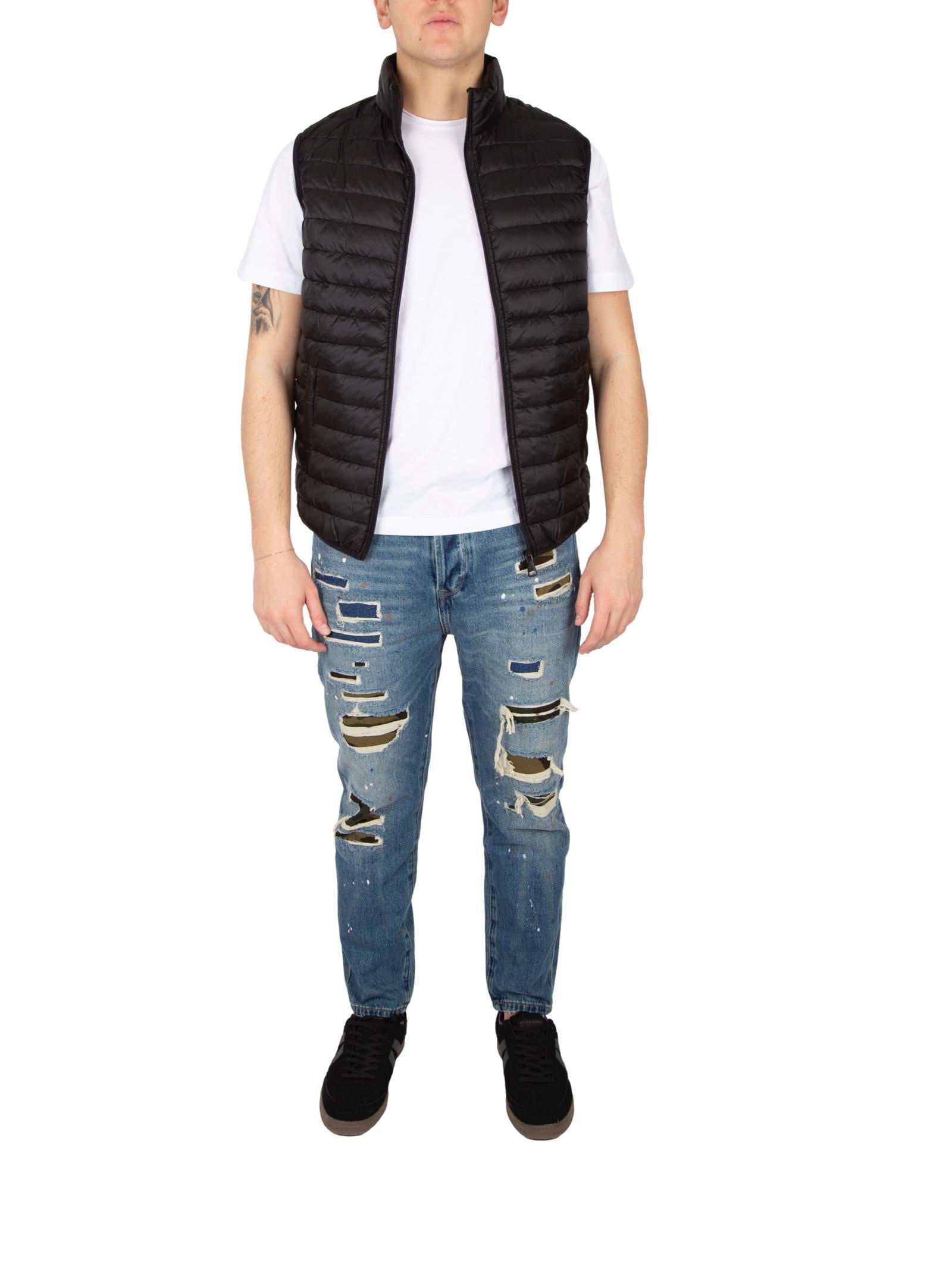 Gilet Gianni Lupo 100 grammi Nero con zip GL298R BLACK GIANNI LUPO 