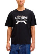 T-shirt Jack & Jones Archieve Nero con stampa 12290417 /Black JACK & JONES 