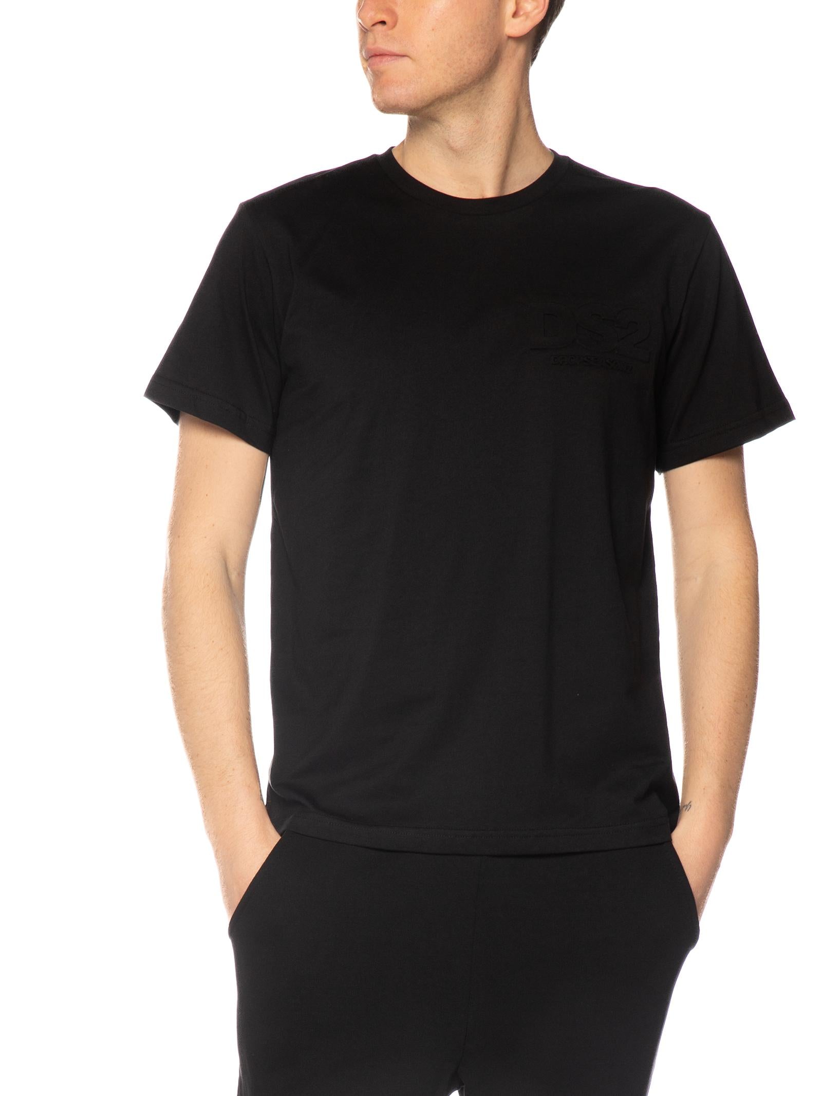 T-shirt DS2 Nero stampa in rilievo SS26205 NERO DS2 