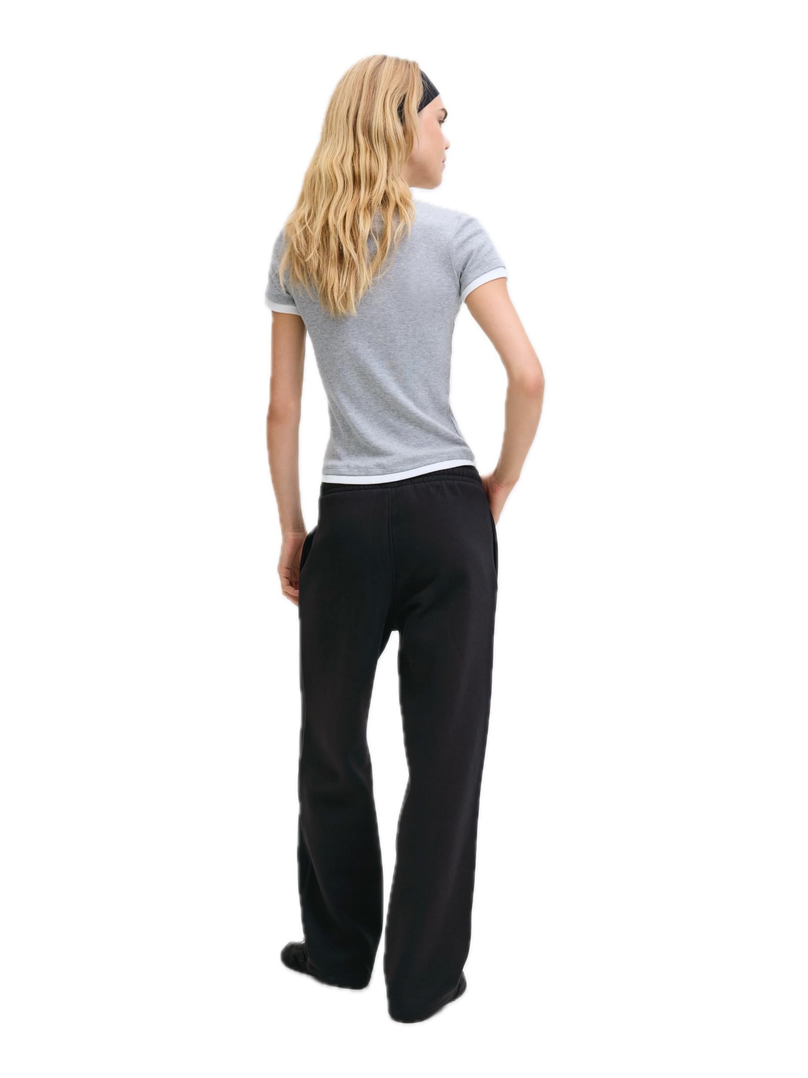 Pantalone JJXX Studio Nero in felpa a palazzo 12280153 /Black JJXX 