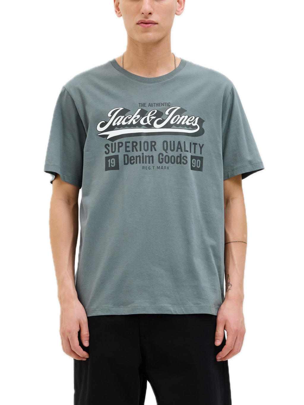 T-shirt Jack & Jones Logo Petrolio girocollo 12279535 /STORMY WEATHER JACK & JONES 