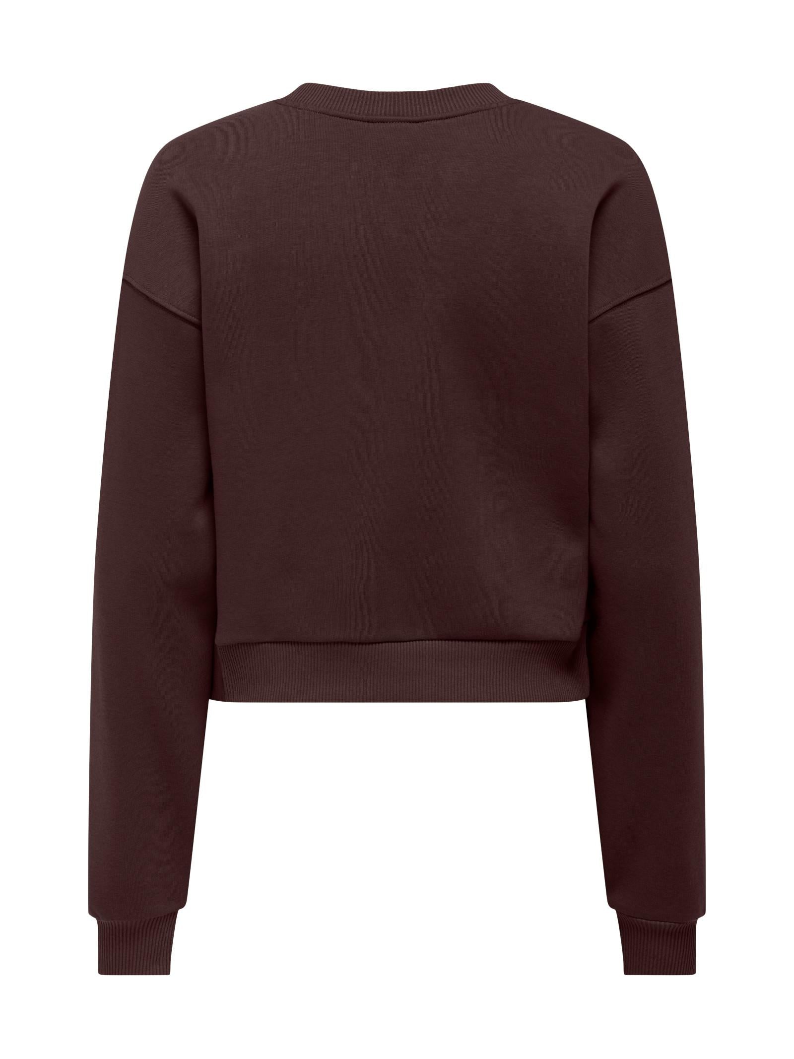 Felpa Only Evisa Marrone con ricamo 15358296 /Black Coffee ONLY 