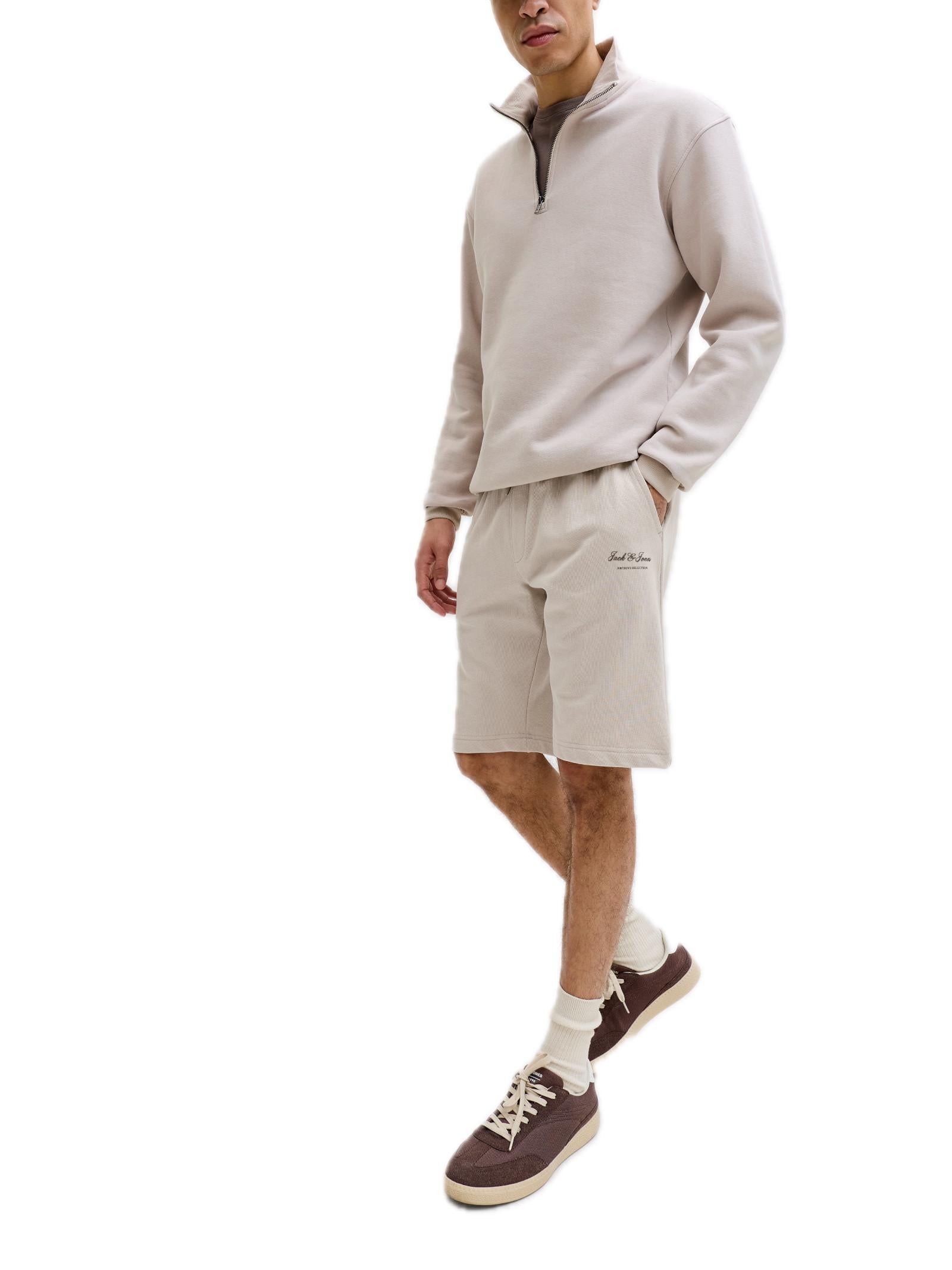 Bermuda Jack & Jones Beige Petrolio in felpa 12288638 /Moonbeam JACK & JONES 