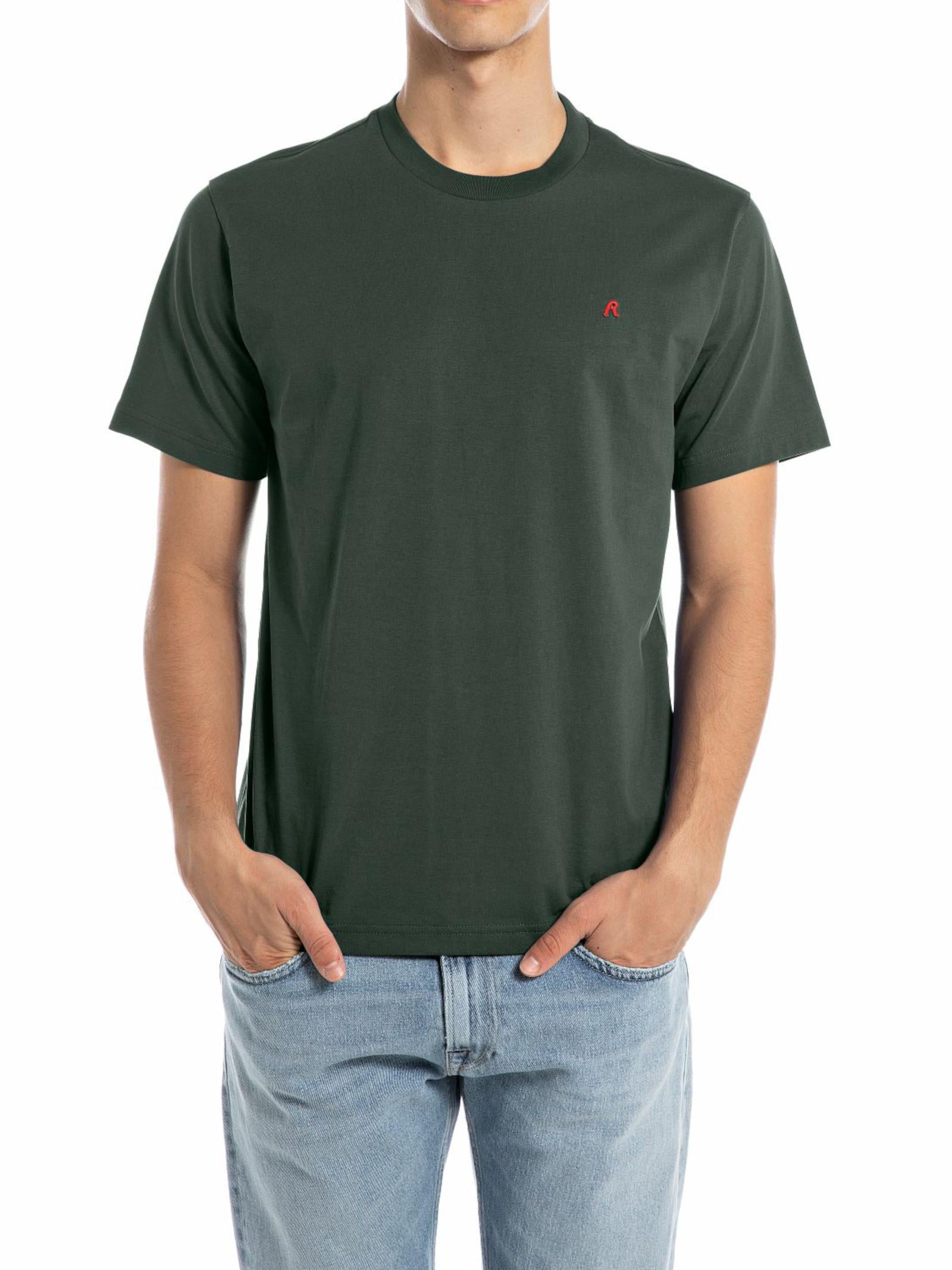 T-shirt Replay Verde Basic logo piccolo M3015 135 REPLAY 