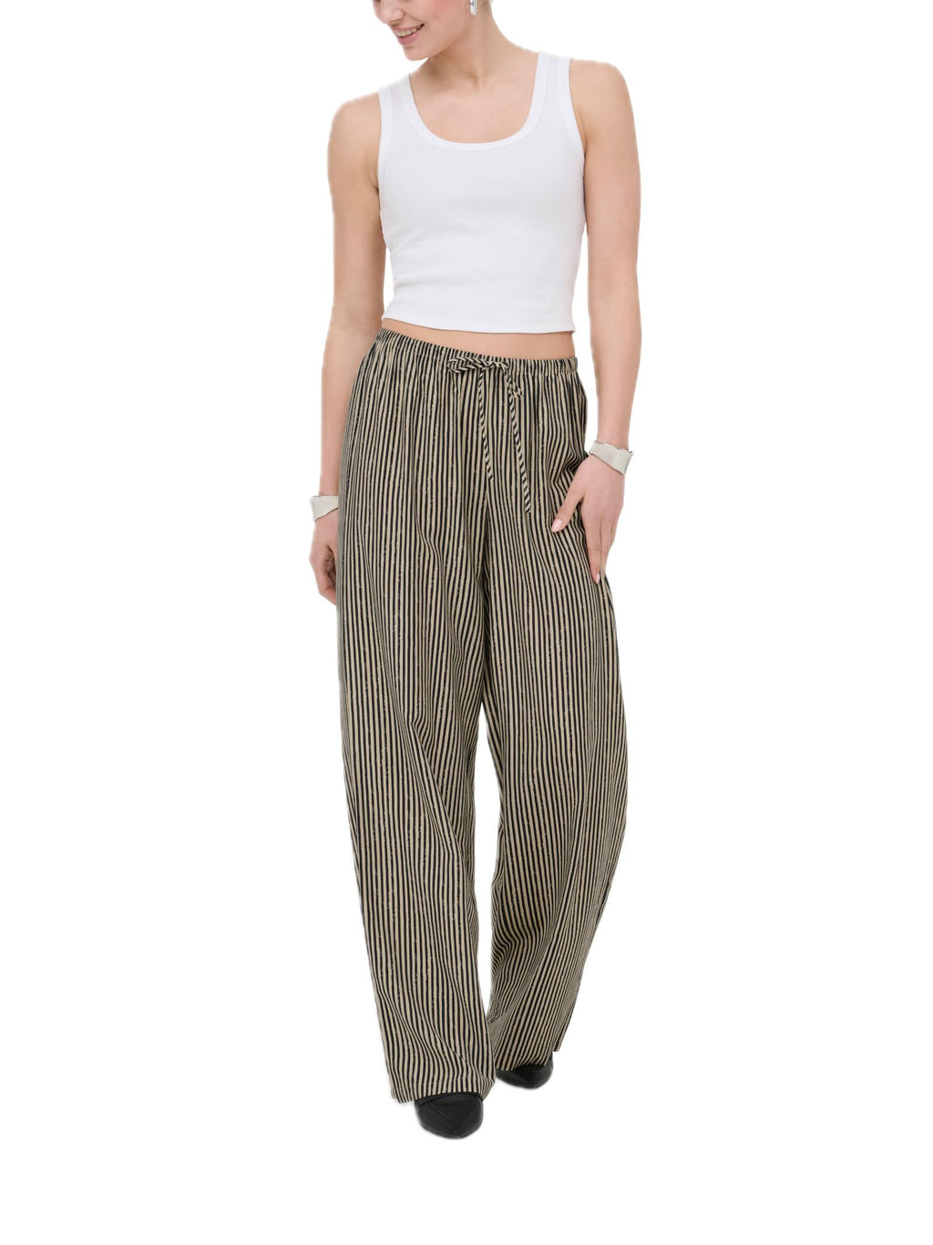 Pantalone Only Beige a palazzo 15374870 /Black ONLY 