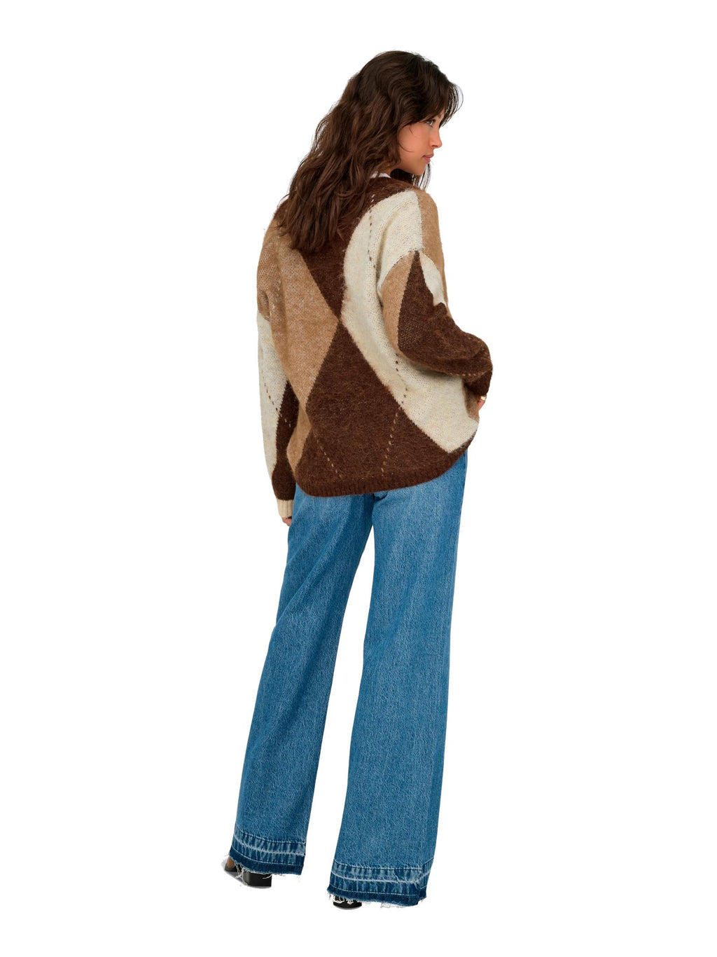 Cardigan Only Noeme Beige in maglia 15353228 /Chestnut ONLY 