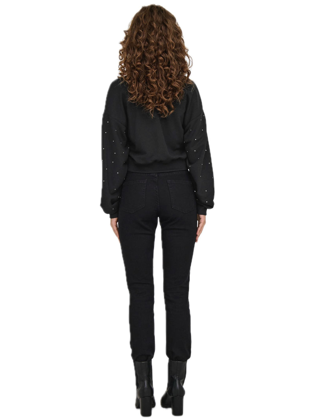 Felpa Only Nera Globe con glitter 15342983 /Black ONLY 