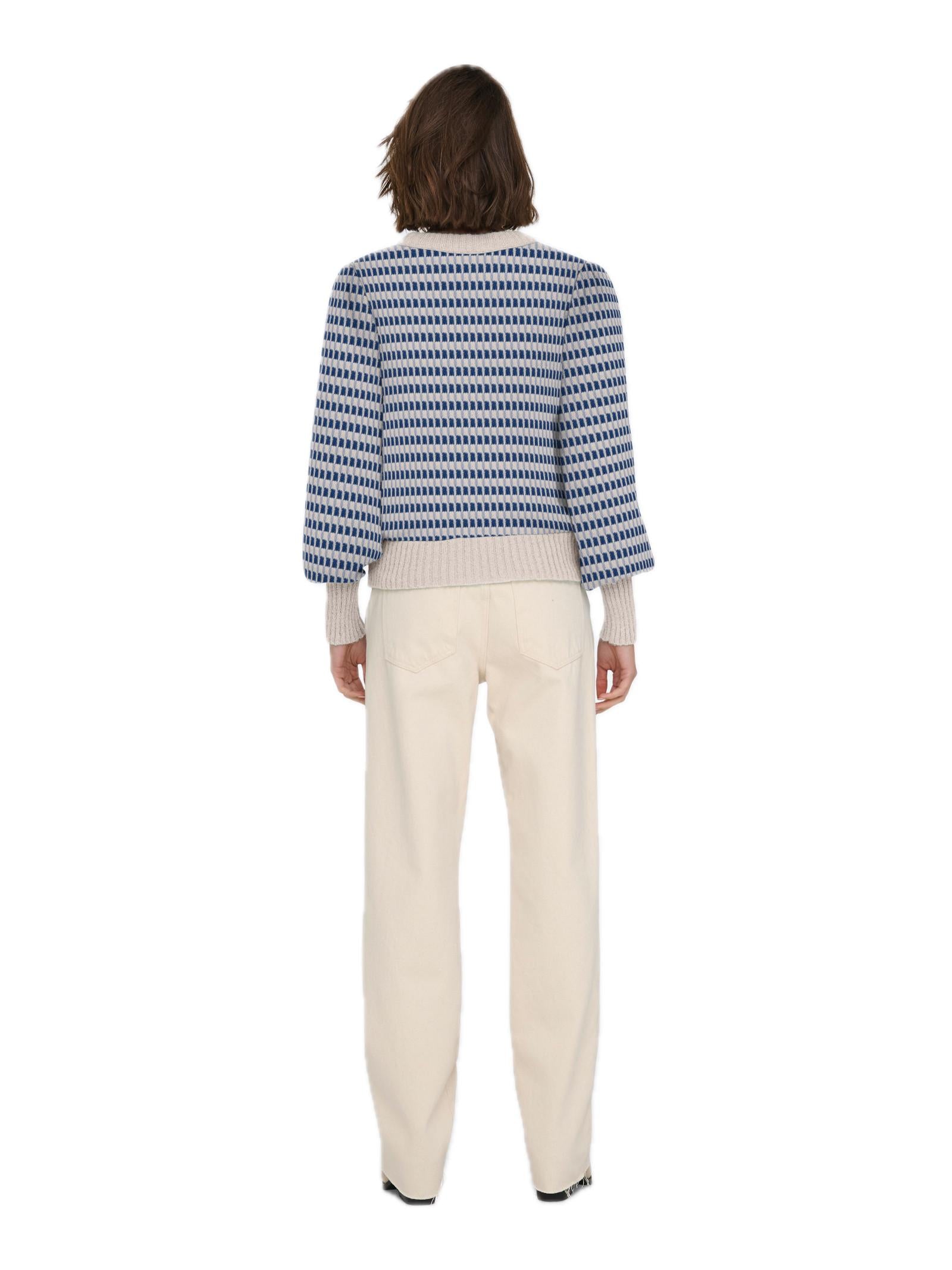 Maglia Jacqueline De Yong Sigrid Blu fantasia 15304813 /Medieval Cement JDY 